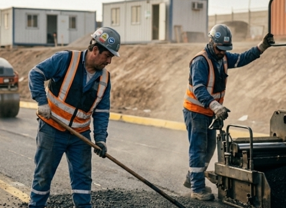Jornal y Ayudante de Construcción para Pavimentación