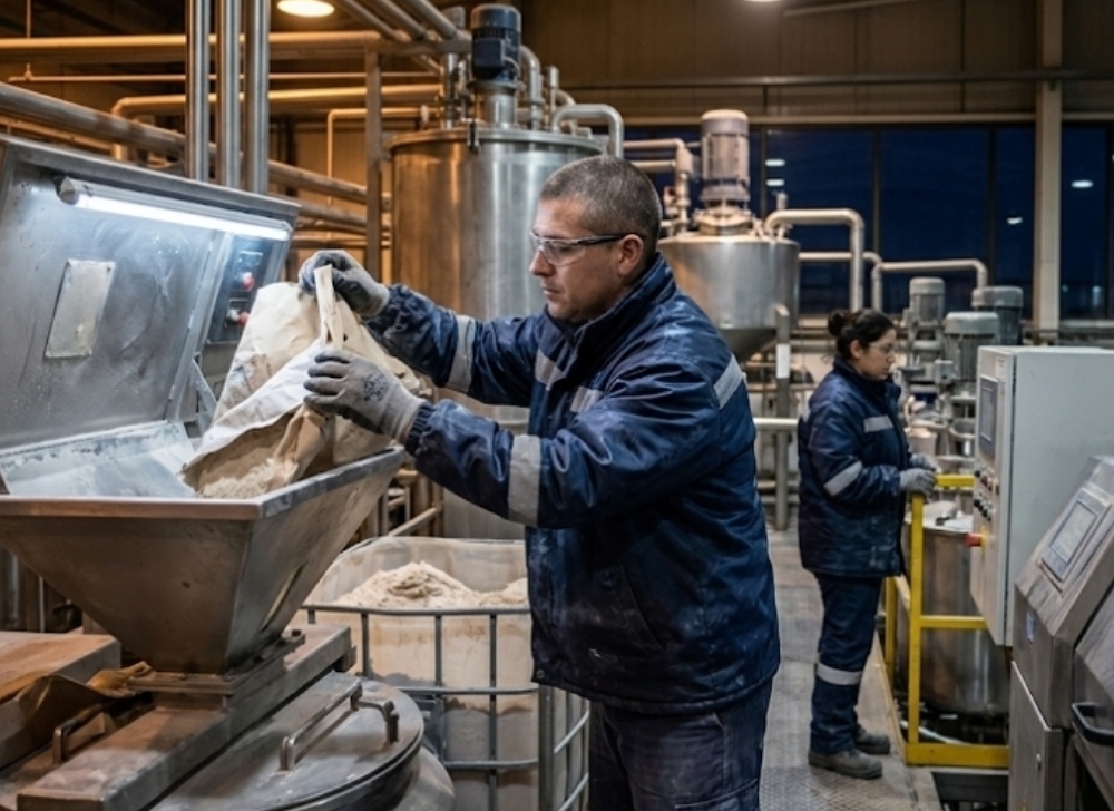 Obrero Operario de Mezclado para Planta de Producción